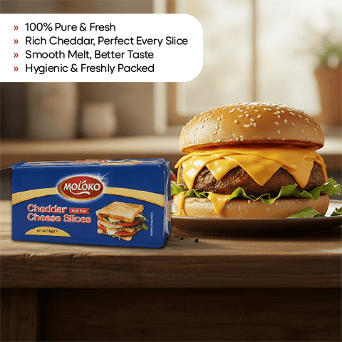 Moloko Cheddar Cheese Slices 1Kg - GMPEMART
